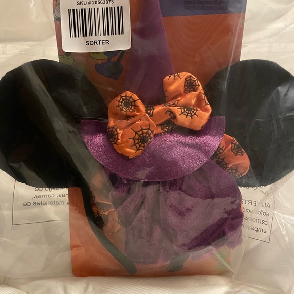 Disney Minnie Mouse Witch Halloween Costume Kit - 3 Pc Set (OS) - Picture 2 of 4